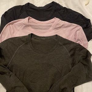 3 lululemon swiftly long sleeves